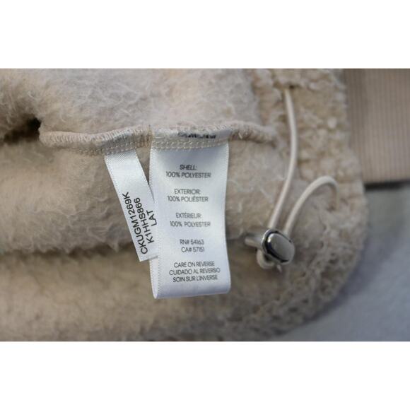 Calvin Klein 1/4 Zip Sherpa Sweater Jacket 1/4 Zip Fleece Womens Medium - Picture 13 of 14